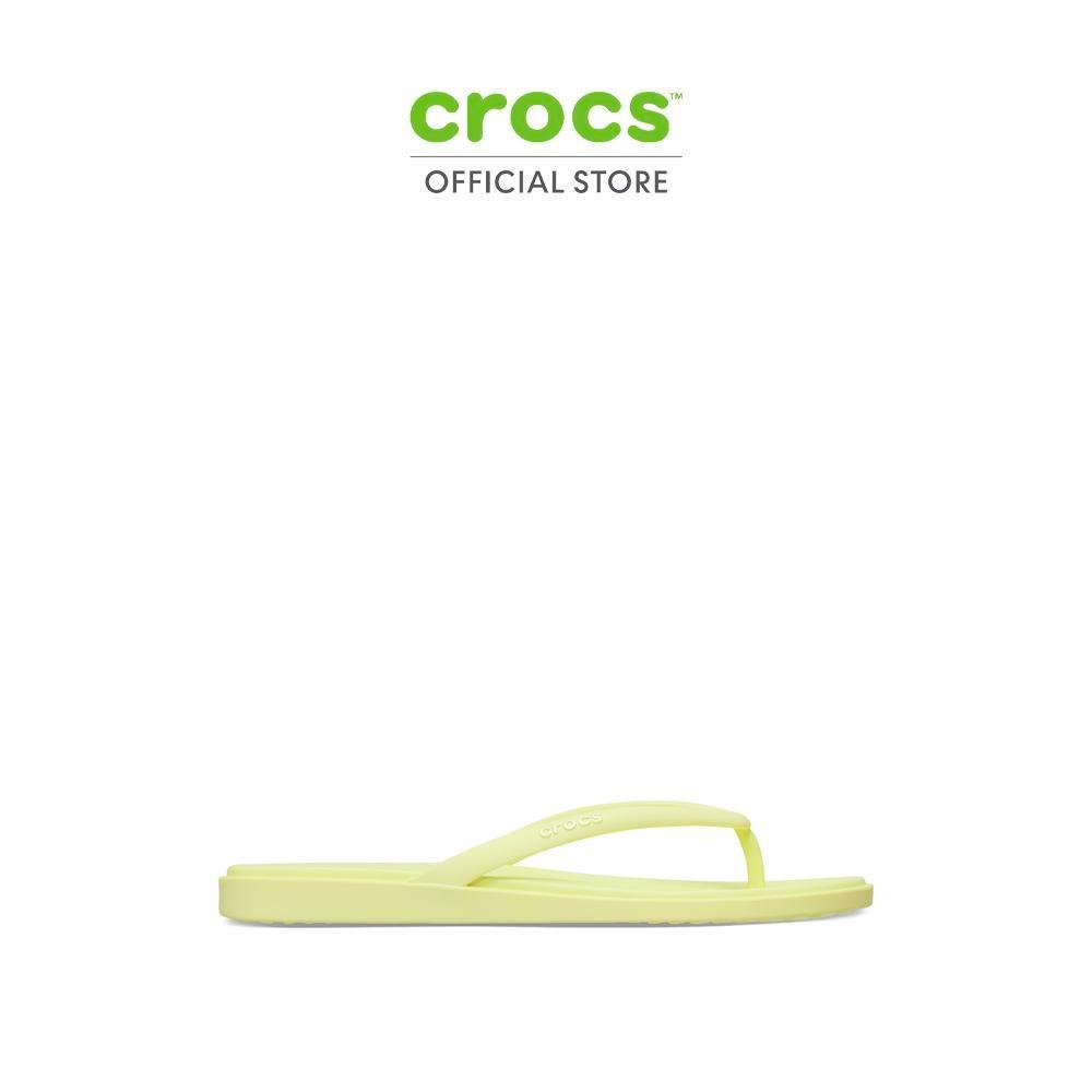 CROCS รองเท้าแตะผู้หญิง MIAMI ROUND TOE FLIP - BANANA ICE