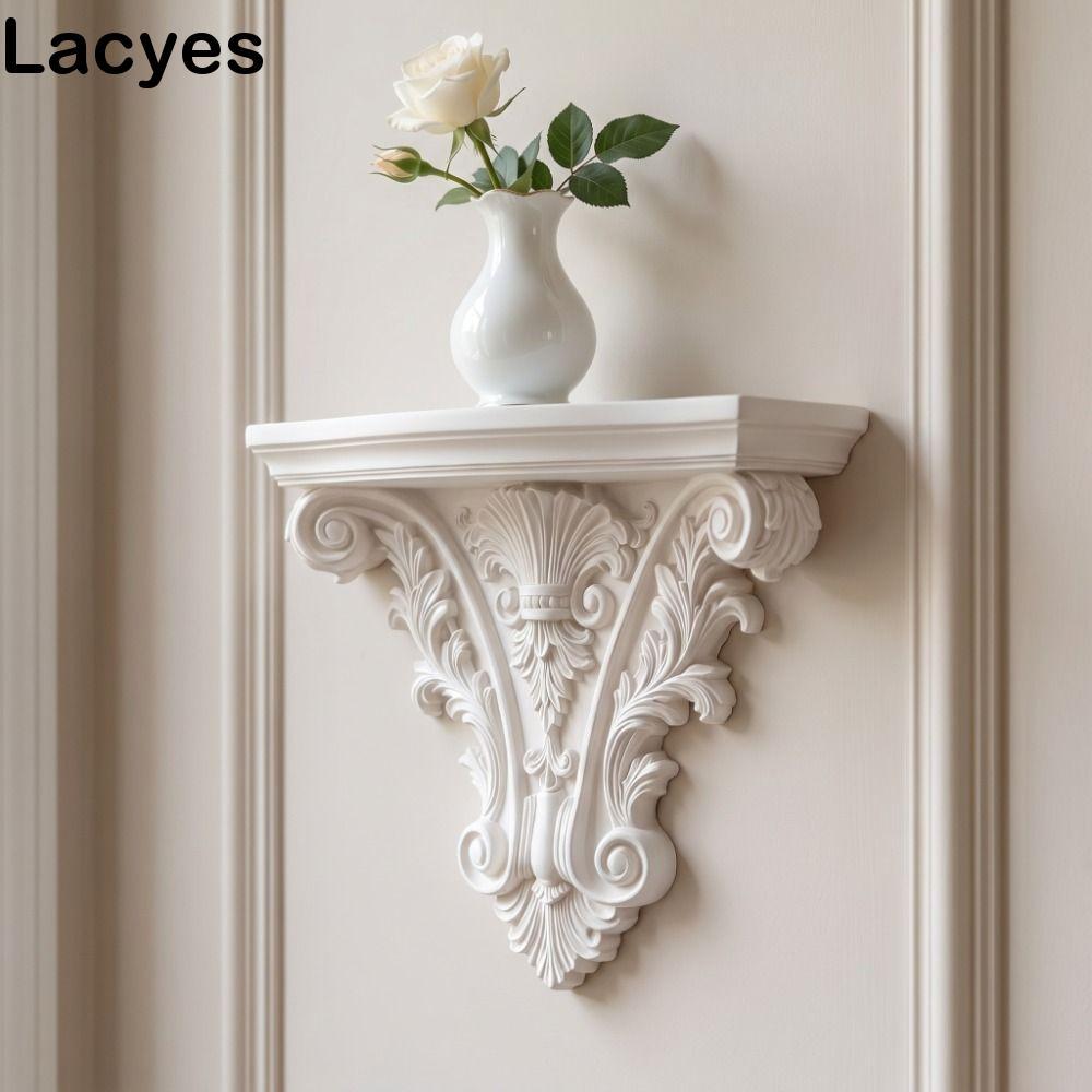 LAYES ชั้นวางลอย, Retro แกะสลักติดผนังชั้นวาง, ทนทานตกแต่ง 3D พิมพ์ที่ไม่ซ้ํากัน Gothic Wall Decor Goth Home Decor