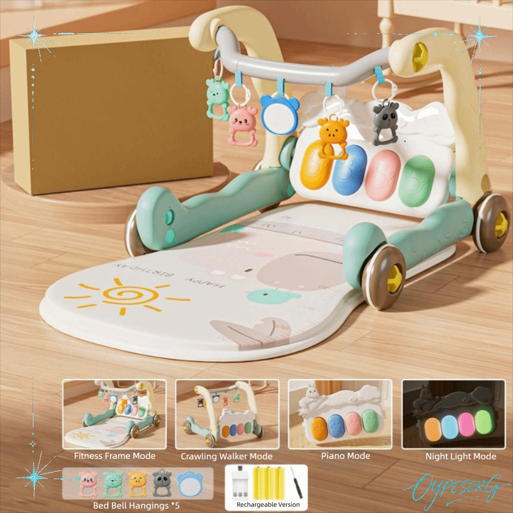 OYPESERG Baby Piano Fitness Frame, ของเล่นกิจกรรม Multi-Functional Early Education Education Educati