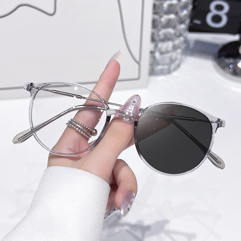 กรอบออปติคอลน้ําหนักเบาพิเศษ Cold‐Tea Photochromic Anti-Blue‐Light Unisex UV400