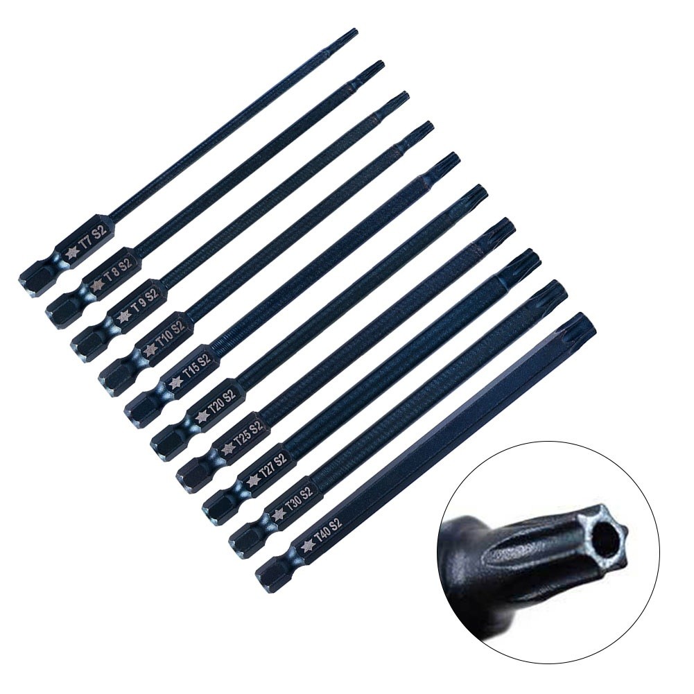 ไขควง T20 100 มม.T25 อุปกรณ ์ เสริม T27 โลหะผสมเหล ็ ก Anti-rust DIY T7