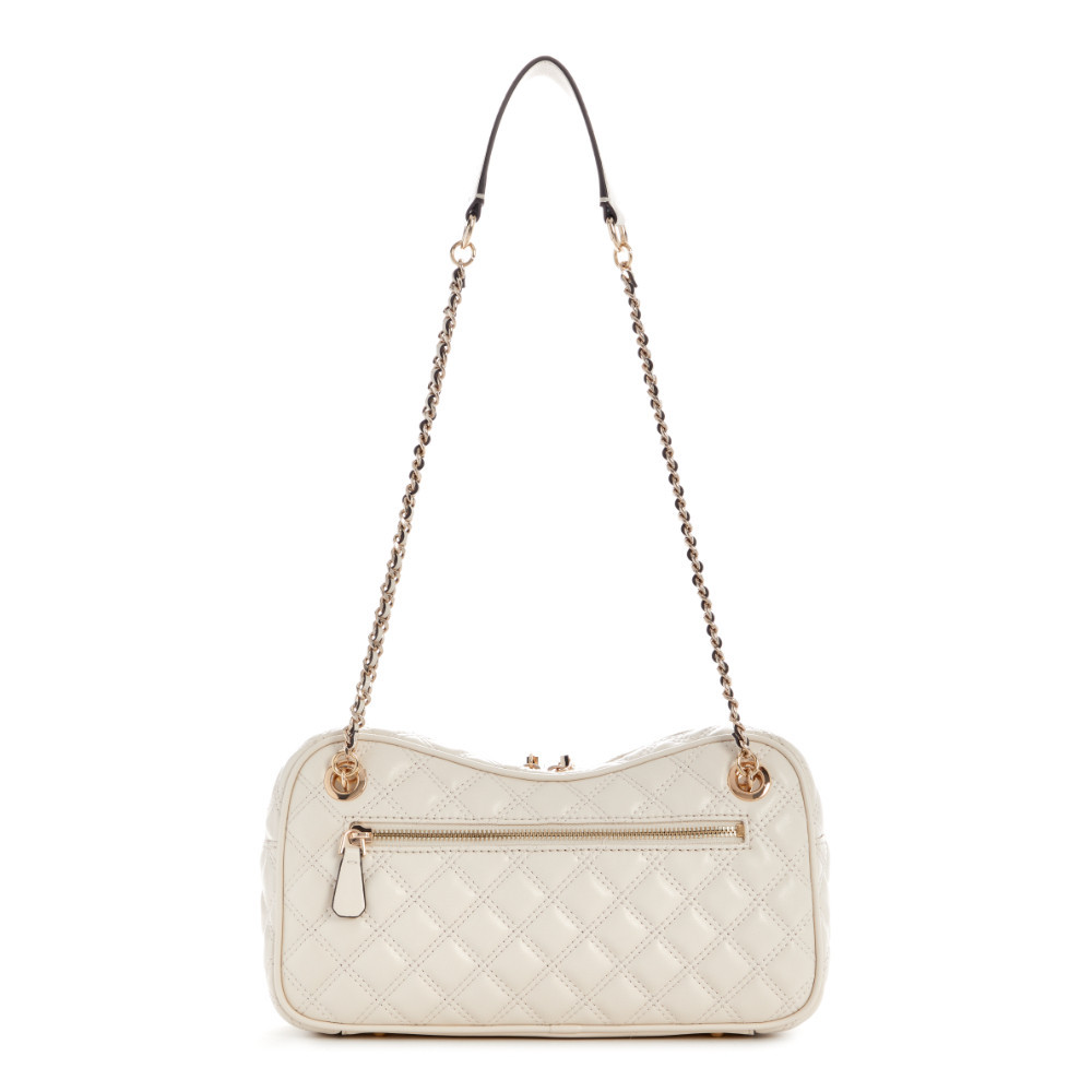 GUESS حقيبة كتف GIULLY II ‏Satchel — بيج — صورة 3