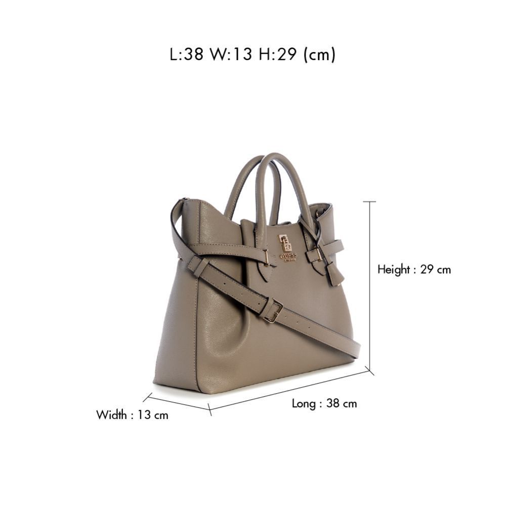GUESS حقيبة YESBA Girlfriend Satchel — بني رمادي — صورة 6
