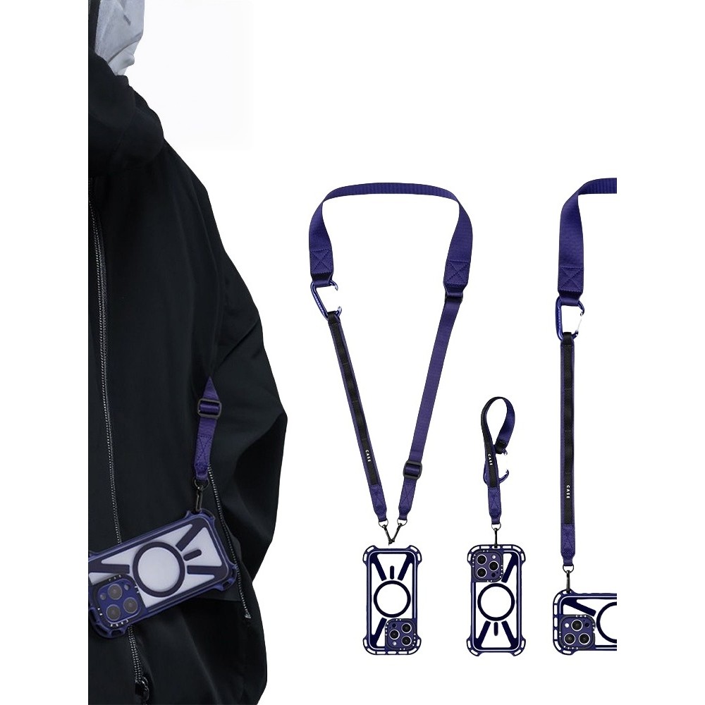 CASETi Simple Indigo อินเทรนด์กลางแจ้ง Universal ปรับ Crossbody Strap ทนทาน Anti-Lost Multifunctional Strap Lanyard โทรศัพท์ Lanyard