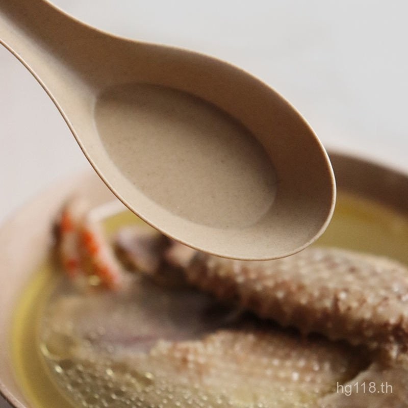 Commercial Takeaway ช้อนขนมเด็ก Decomposable ช้อนจีนในครัวเรือนแกลบบรรจุช้อนทิ้ง J1UZ