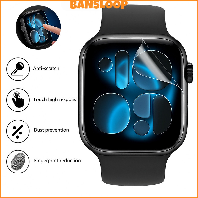 ฟิล์มป้องกันหน้าจออ่อนยามไฮโดรเจล for IWatch Apple Watch Ultra 3 2 SE 3 Series 11 10 9 8 7 6 5 4 3 49มม 46 45 44 42 41มม