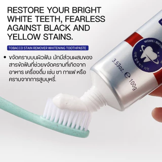 พร้อมส่ง ยาสีฟันขจัดคราบเหลือง 100g KORMESIC คาร์เมซิก 98% Whiten ฟอกฟันขาว และลดกลิ่นปาก