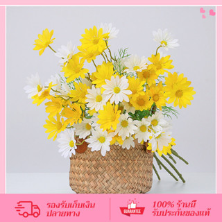 CORNER ดอกไม้ประดิษฐ์ ดอกเดซี่ก้านยาว ประดิษฐ์จากผ้าไหมดิบ ส…