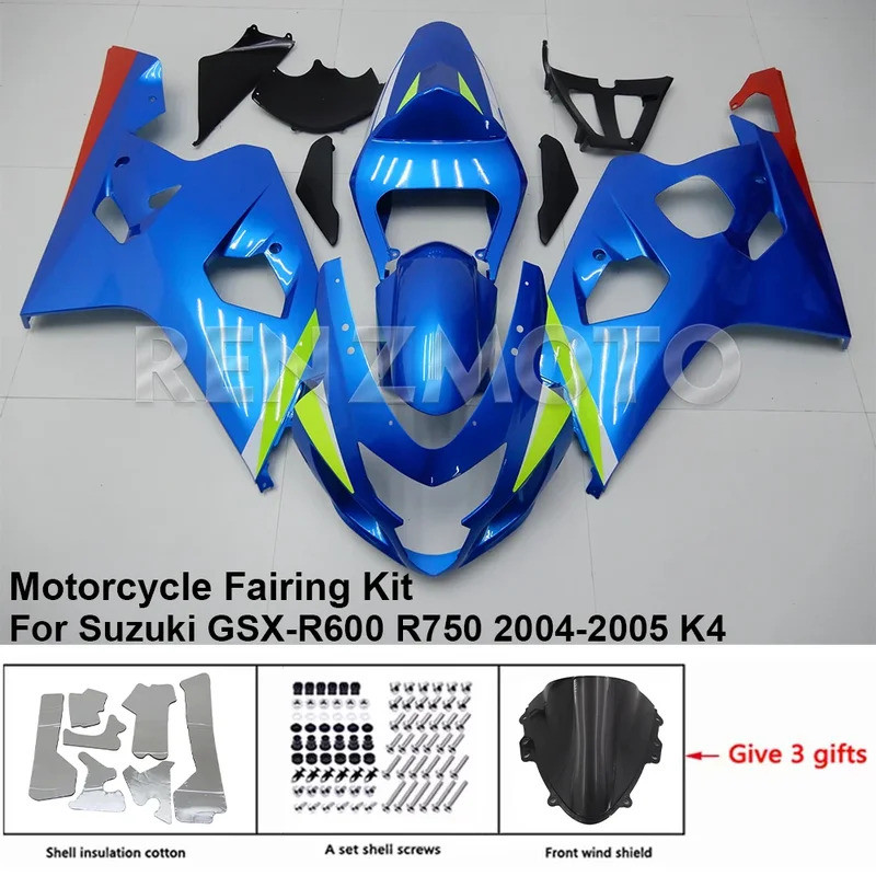For SUZUKI GSXR 600 750 04-05 K4 K5 Fairing R/Z S4GA11 Motorcycle Set Body Kit decoration Plastic Gu