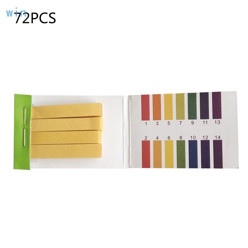 Win 72 ชิ้น Aquarium pH Test Strip ปลาสําหรับชุดทดสอบถังผลที่แม่นยําสําหรับ pH อ่านง่ายสําหรับดิน Hy