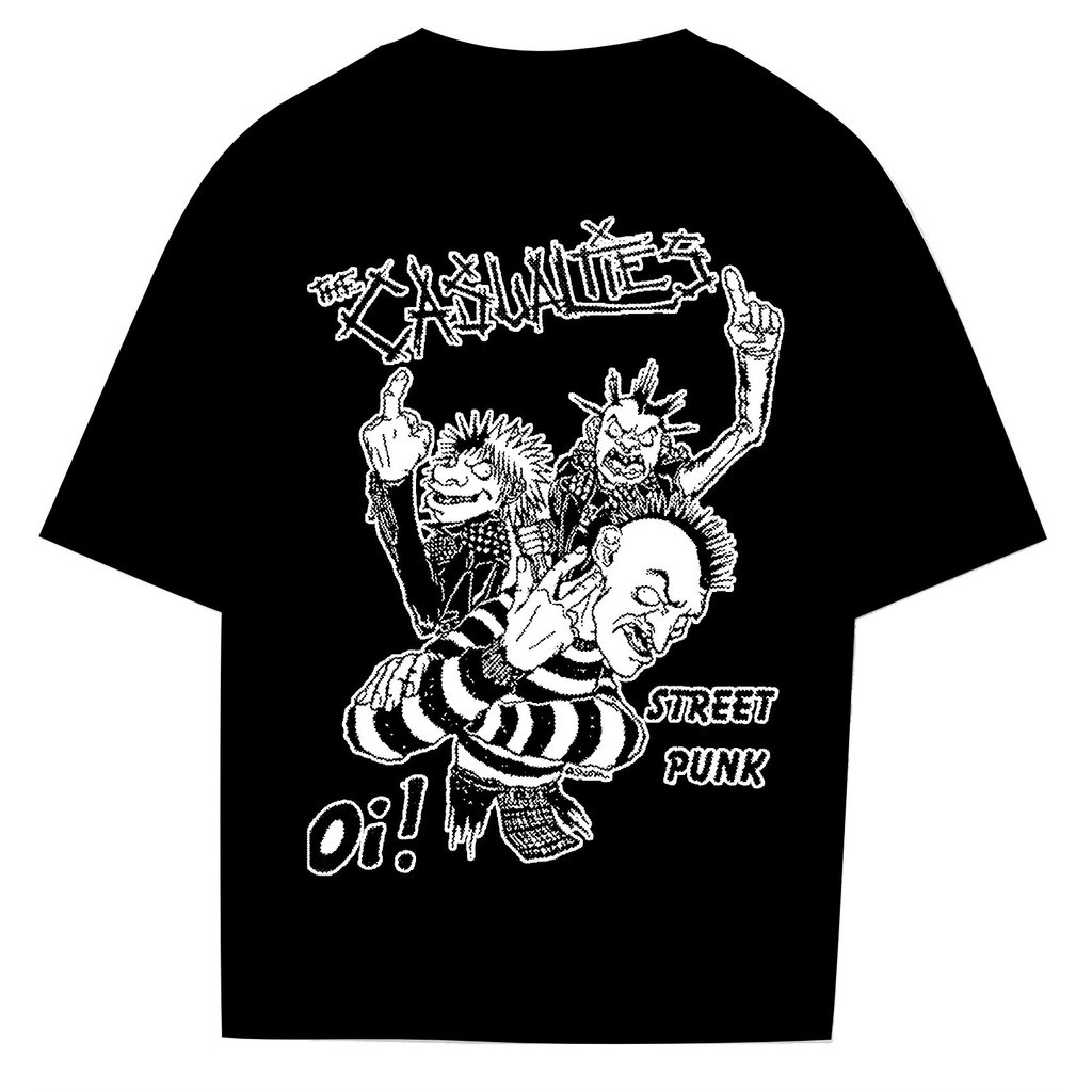 STREET clothes Cool Mens Tops CASUAL STREET PUNK Oi คุณภาพสูง