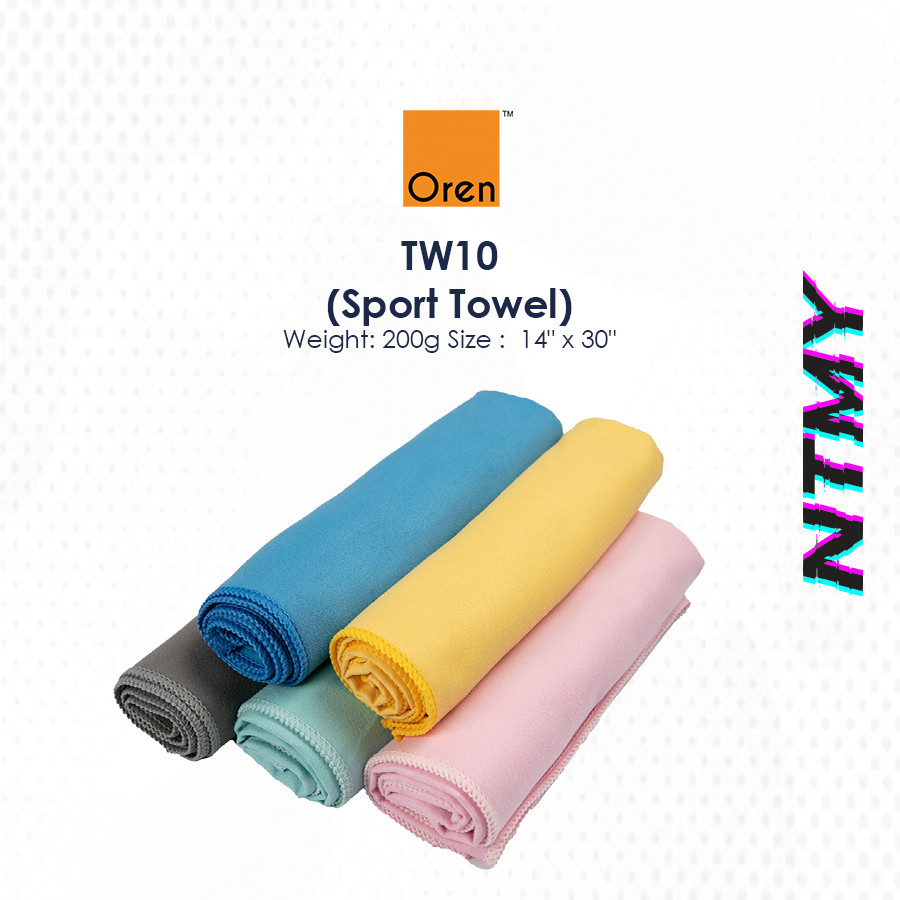 TW10 Oren Sport โพลีเอสเตอร์สปอร์ตผ้าเช็ดตัวดูดซับน้ํา 200g 14" x 30" NTMY