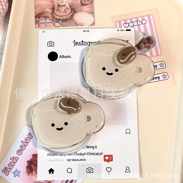 giptok แม่เหล็ก วงเล็บแม่เหล็ก ที่ยึดแม่เหล็กเมล็ดกาแฟแบบหมุนได้ด้วยหมึกสาดง่ายๆ ins หัวเข็มขัดแหวนด