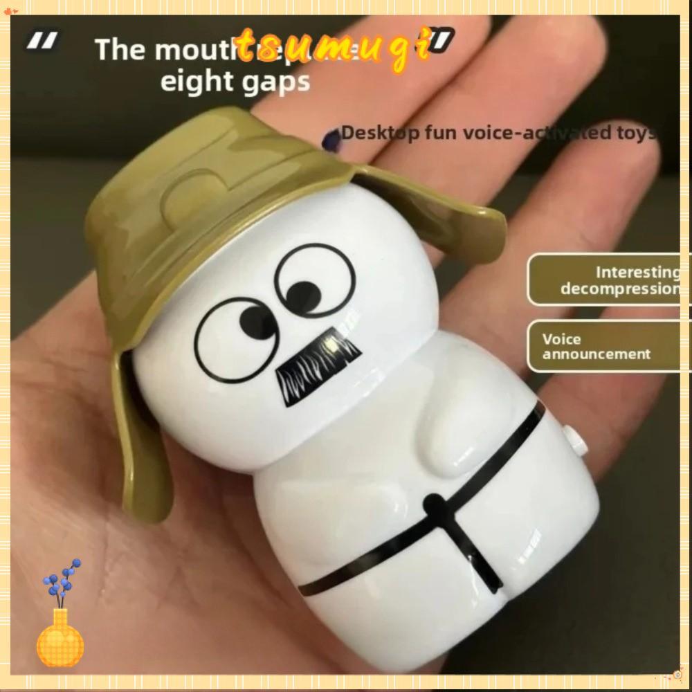 TSUMUGI Baga Voice Toy, Voice Widget Widget Sound-Controlled พวงกุญแจ, ตลก 8 ซม. Voice Display เด็ก