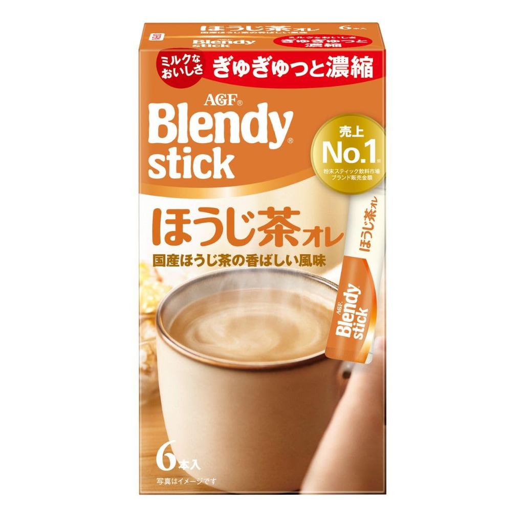 AGF Blendy Stick Hojicha Latte - Pack of 6 Boxes (36 Sticks),Direct from Japan
