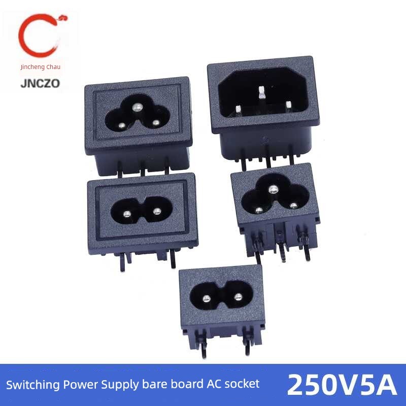 ปลั๊กไฟ ปลั๊กไฟ มอก 250V5A ขนาดเล็กแปดตัวมิกกี้เมาส์พลัมพินสองขาสามรูสวิตช์ไฟอะแดปเตอร์ AC ซ็อกเก็ตอ