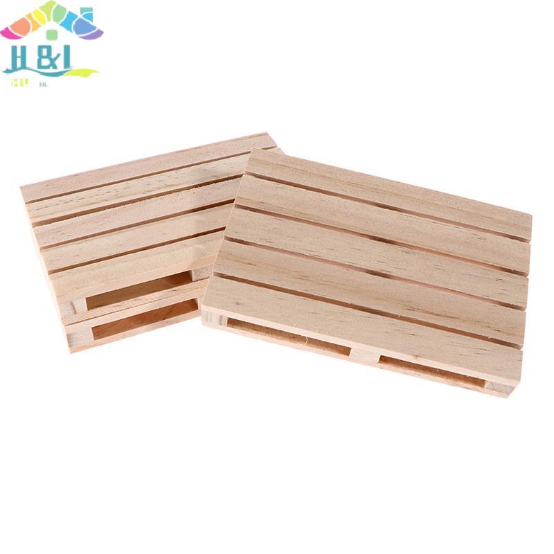 H&L Oct Mini Wooden Pallet เครื่องดื่ม Coasters สําหรับเครื่องดื่มร้อนและเย็น Wood Pallet {th}
