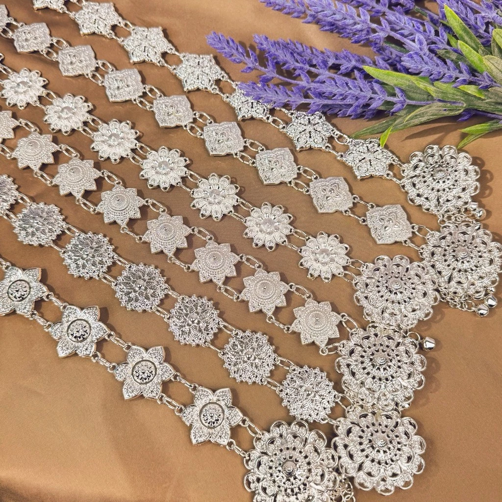 เข็มขัดอีสาน Vintage jewelry ชุดล้านนาไท เข็มขัด เงินโบราณ เอว39นิ้ว