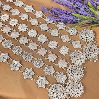 เข็มขัดอีสาน Vintage jewelry ชุดล้านนาไท เข็มขัด เงินโบราณ เอว39นิ้ว