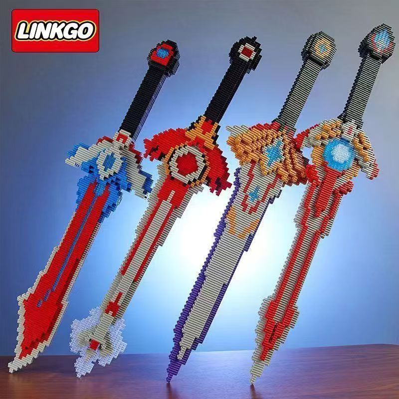 Ultraman ประกอบอาคารบล็อก Orb ดาบศักดิ์สิทธิ์ Trika Cyrdkai ดาบเด็กของเล่นเครื่องประดับใช้งานร่วมกับ Lego ryr2yr3y6y5566th20251019