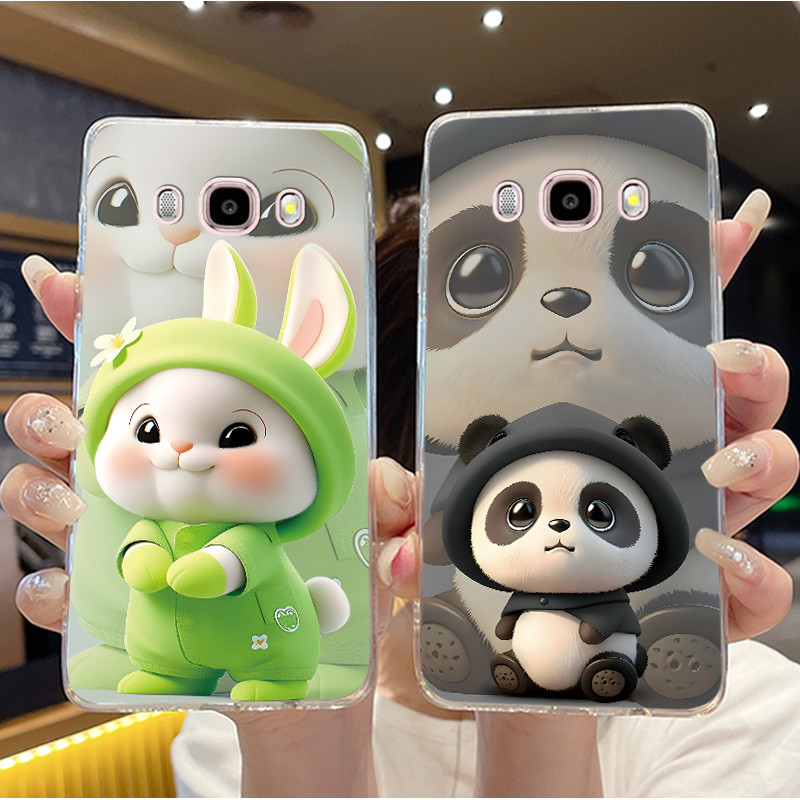 สําหรับ Samsung Galaxy J5 2016 ซิลิโคน TPU Anti-fall สําหรับ Samsung J7 2016/J710 Ins สไตล์น่ารักรูปแบบกันกระแทกเคสใส