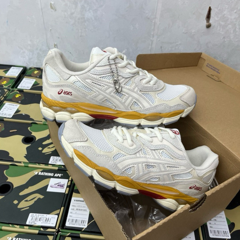 K47V GEL-NYC ผู้ชายผู้หญิงวิ่งรองเท้าผ้าใบ Low-Top กลางแจ้ง 2024 รองเท้าผ้าใบ Park รองเท้า FOMG-15 5