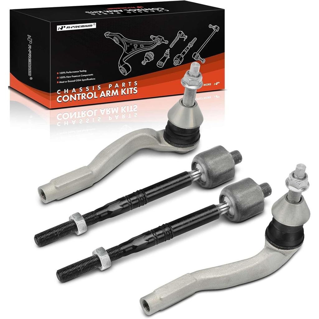 A-Premium Set 4 ชิ้น ชุดปลายก้านผูกหน้าด้านในและด้านนอก ใช้ได้กับ Mercedes-Benz C300 2015-2021, C400