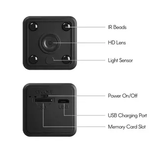 1080P มินิกล้องวิดีโอกล้อง Full HD 155 ° มุมกว้าง IR Night Vision การตรวจจับการเคลื่อนไหวฟังก์ชั่น WiFi 128GB หน่วยความจำขยายสำหรับทารกสัตว์เลี้ยง Home Security Monitoring
