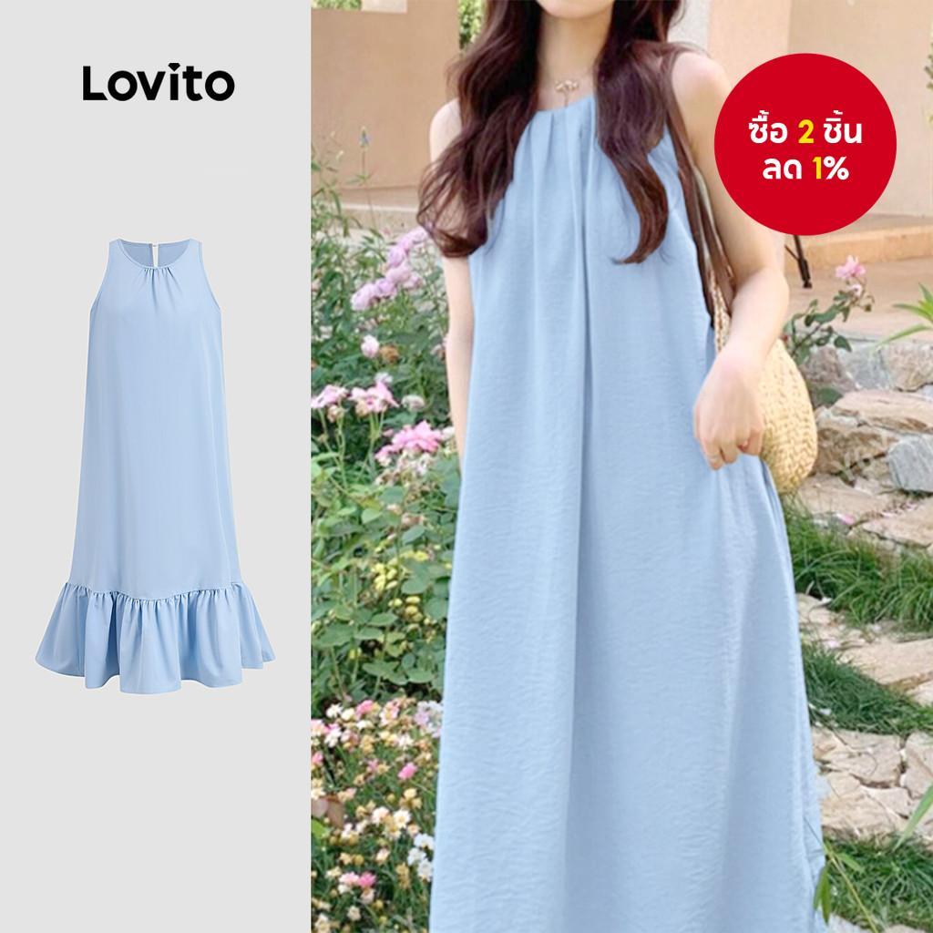 ชุดเดรสผู้หญิงลําลองกระดุมธรรมดา L128ED602