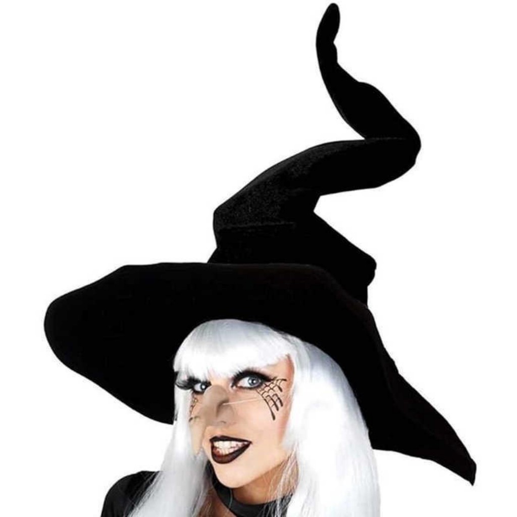 หมวกแม่มด หมวกฮาโลวีน Witch Witch Hat Original Halloween Dark Witch Hat หมวกแม่มดหมวกทรงแหลมสร้างสรร