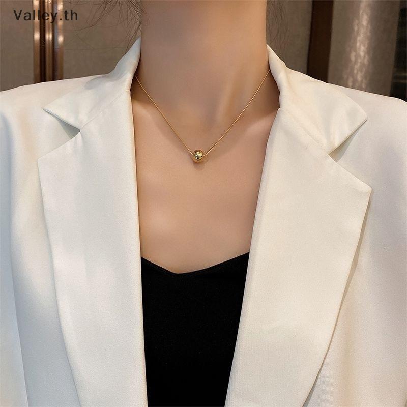 .Simple Ball จี้สร้อยคอกันน้ําลูกปัด charm สำหรับเด็กผู้หญิง สร้อยคล้องคอมoda