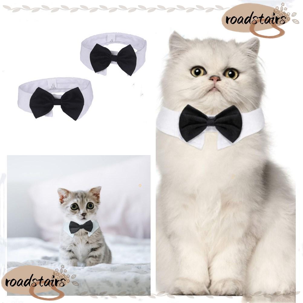 ROADSTAIRS Cat Tuxedo Collar วันเกิดลูกสุนัขงานแต่งงานสัตว์เลี้ยง Tuxedo อย่างเป็นทางการ