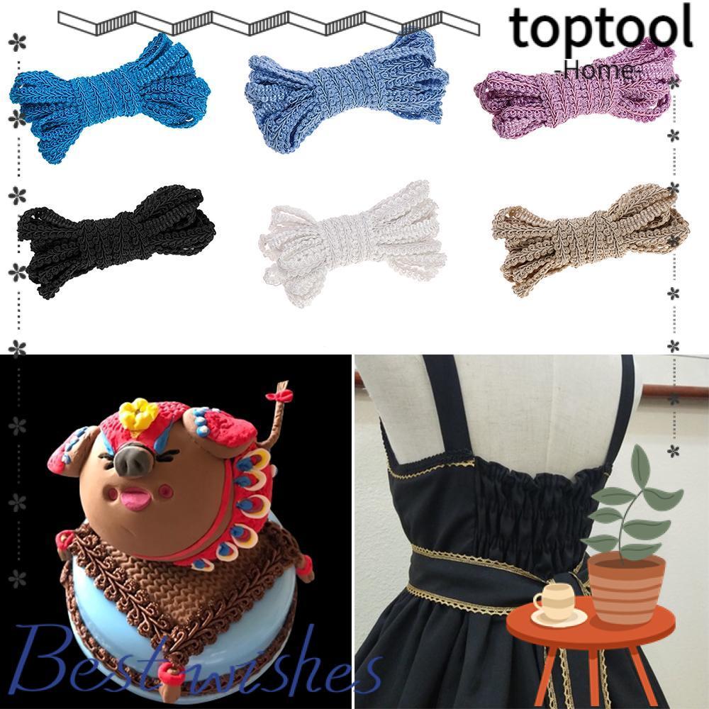 TOPTOOL 5Yard Lace Centipede Ribbon Braided Sewing 5Yard Fabric Wedding