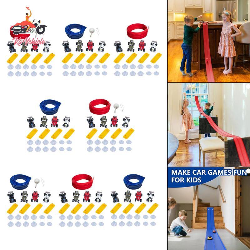 [Whstrong] Flex Tracks Rolls up การแข่งขันแบบพกพาสําหรับเด็กอายุ 3 4 5 6 7 8 ปี