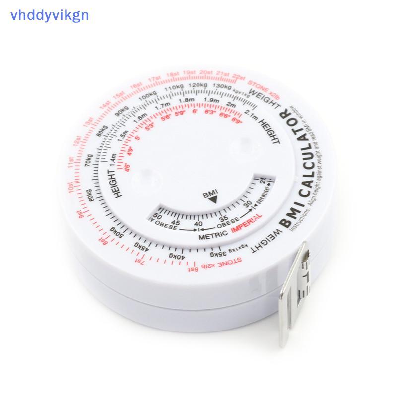 VHDD BMI Body Mass Index Retractable เทป 150 ซม.วัดเครื่องคิดเลขอาหารลดน้ําหนักเทปวัดเครื่องมือ VN