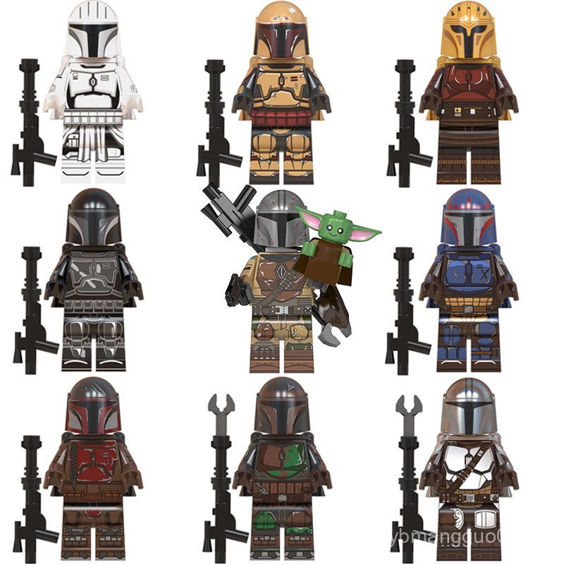 เข้ากันได้กับ Starwars Star Wars WM6085 The Mandalorian baby Yoda Building Block Minifigure ของเล่น