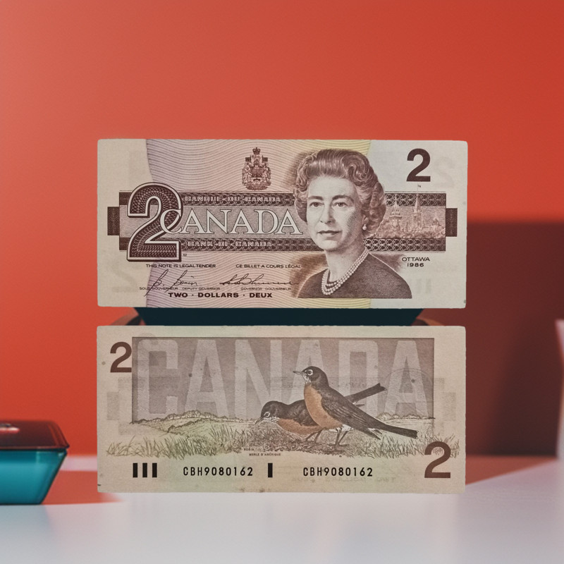 Canada 2 Dollar Paper 1986 ปี UNCIRCULATED