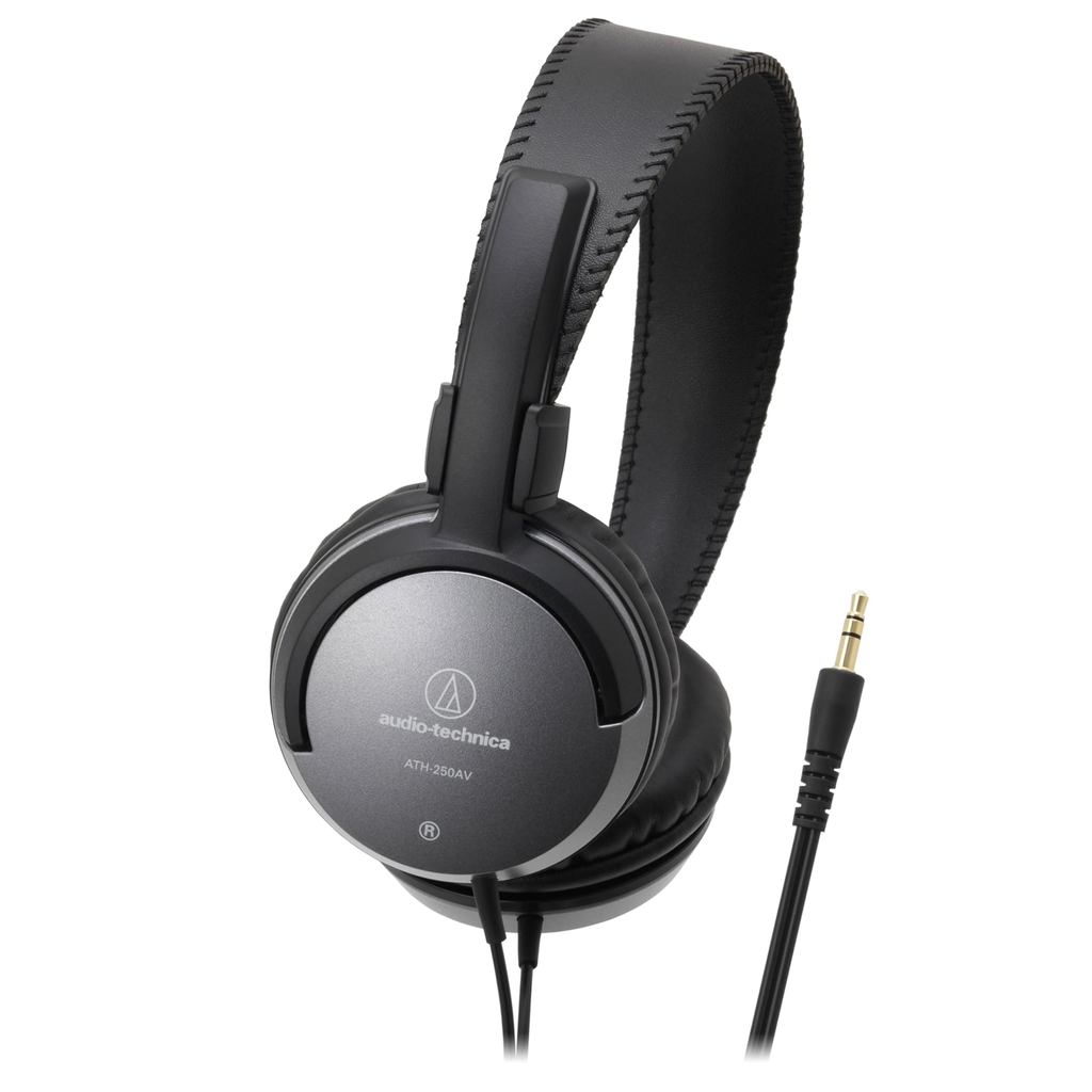 Audio-Technica ATH-250AV Headphones Wired Music and Movies Lightweight 3.5mm Connection Black