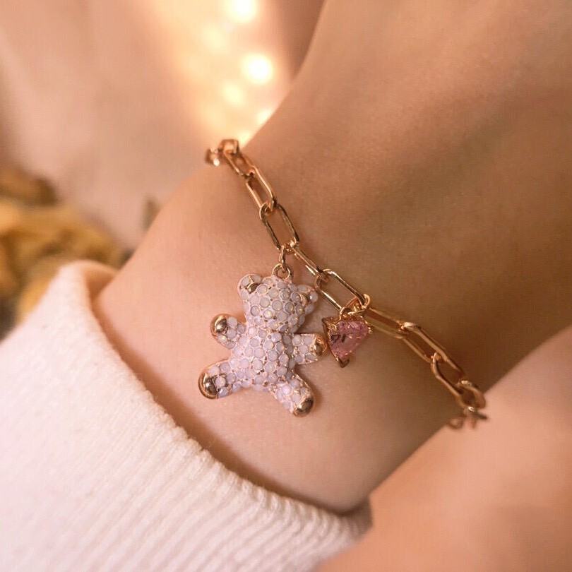 ⚡จัดส่งรวดเร็ว สินค้าแท้ ⚡ Swarovsk TEDDY Bear Bracelet