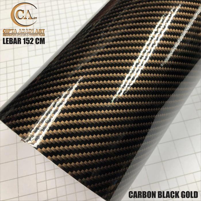 [ ] 2D Black Gold Carbon Sticker Black Gold Carbon Skotlet - 2D GOLD L-152 C