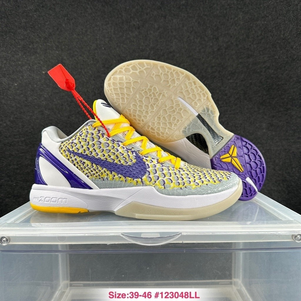 ขายร้อนรองเท้าบาสเก็ตบอลผู้ชายคุณภาพสูง Kobe 6 Kobe 6 พร้อมแผ่นต่อสู้คาร์บอนแท้กันกระแทกคู่และอากาศ 