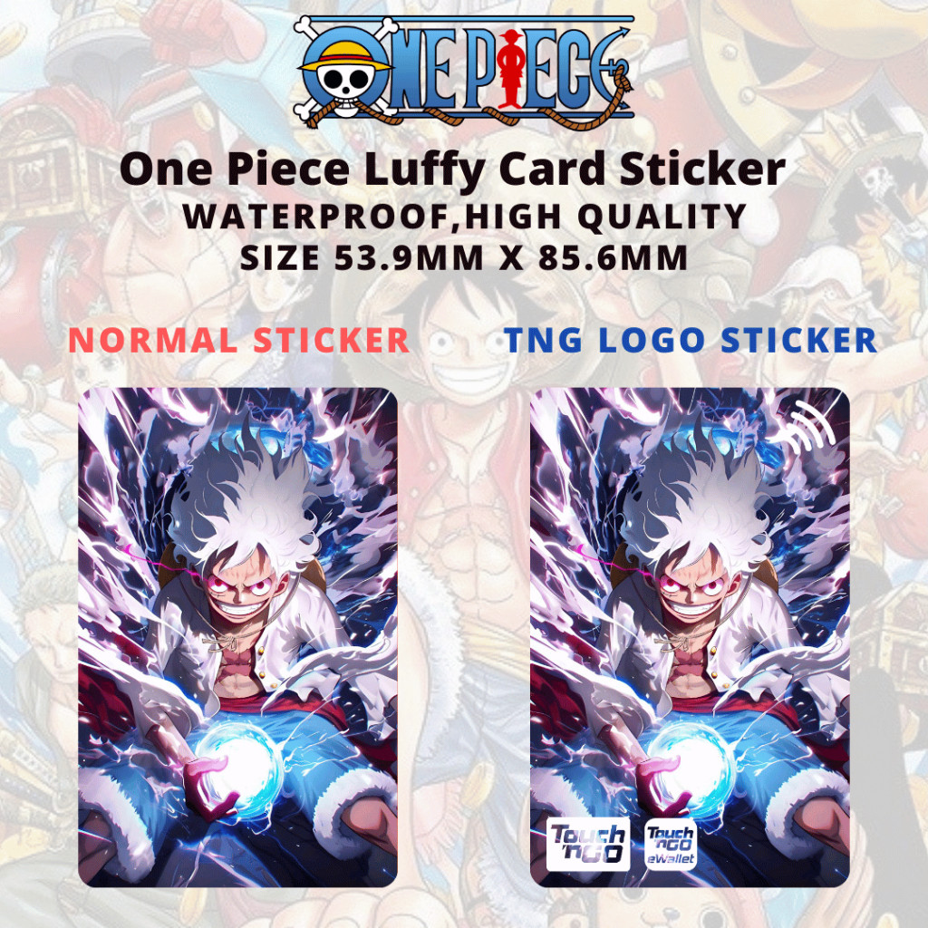 One Piece Luffy-Access Card/Touch n Go TNG Card/Banapassport/ATM Debit สติ๊กเกอร์บัตรเครดิต