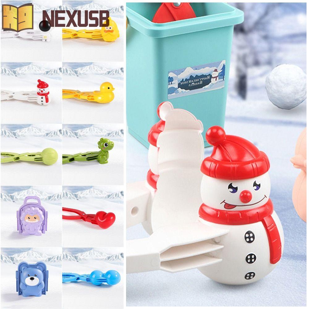 NEXUSBEAM Duck Snowball Clip, Montessori Heart Dinosaur Snowball Maker Mold, Winter Fight Early Educ