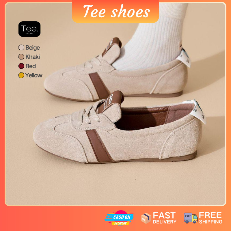 Tee.star รองเท้าแมรีเจนผู้หญิง สไตล์ French พื้นนุ่ม ระบายอากาศ ใส่สบาย แฟชั่นใหม่