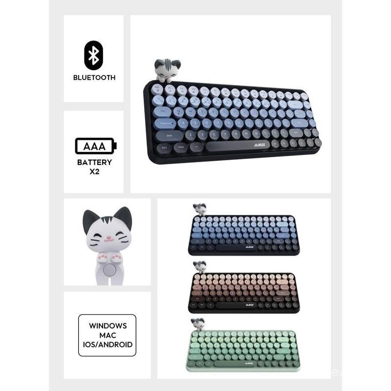 คีย์บอร์ดเกมมิ่ง Ajazz AK308i Magnetic Kitti Wireless Bluetooth Keyboard รับประกัน 1 ปี
