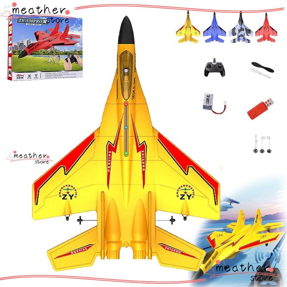 MEATHERSTORE รีโมทคอนโทรล Fighter Jet, ZY-530 ไฟฟ้า 2.4ghz Rc รีโมทคอนโทรล Fighter Plane, ชาร์จ USB 