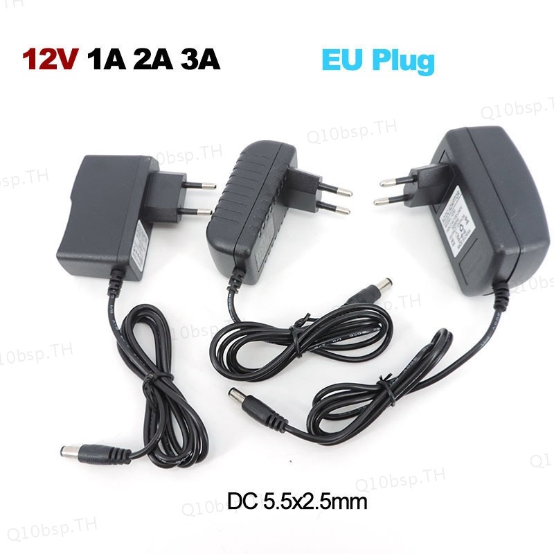 AC to DC Power Supply อะแดปเตอร์ 12V 1A 2A 3A Transformer 1000ma 2000ma 3000ma travel Charger ยุโรป 
