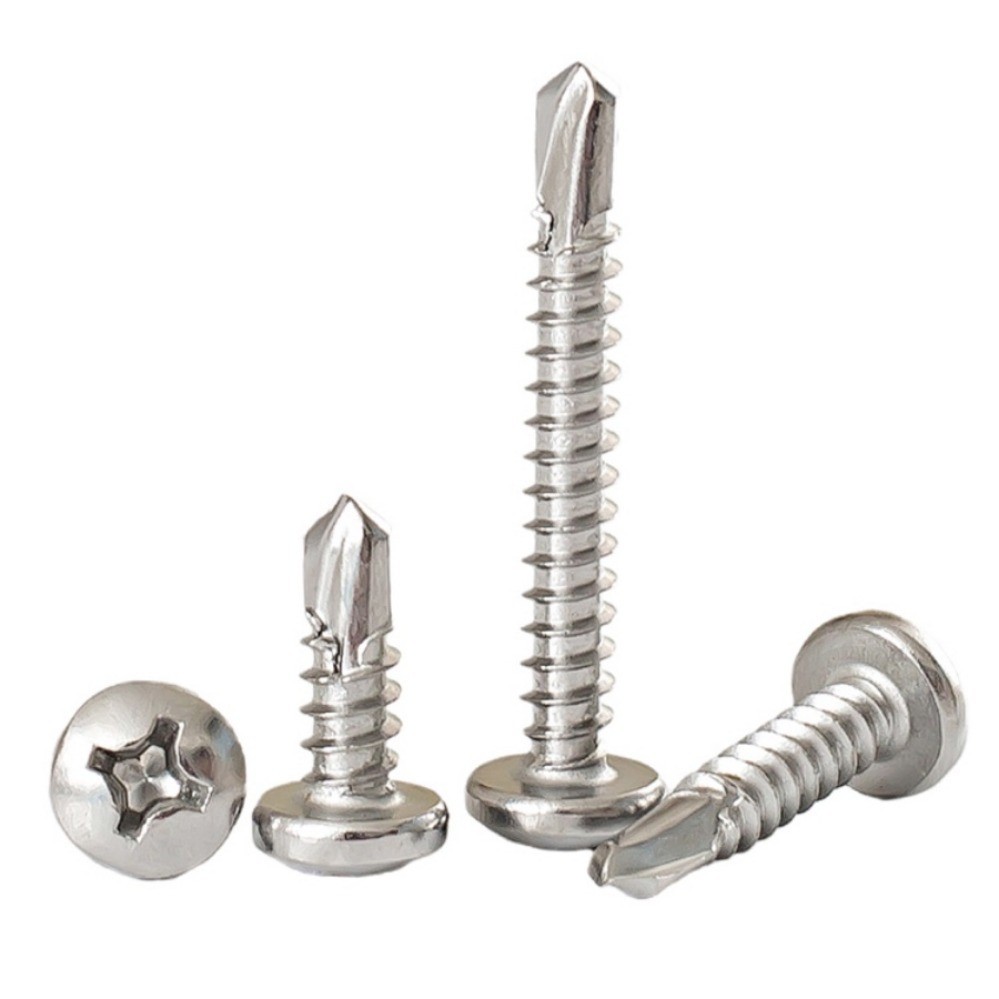 สกรูยิง หัวคว้าน หัวp+ ไม้ฝาและเชิงชาย สกรูหัวแพน ปลายสว่าน แฉก P+ สแตนเลส 410 Pan Head Phillip Self Drilling Screw M3.5/M3.9/M4.2/M4.8/M5.5/M6.3 * L13-75 มม.HN-MB-1 - รูปที่ 7