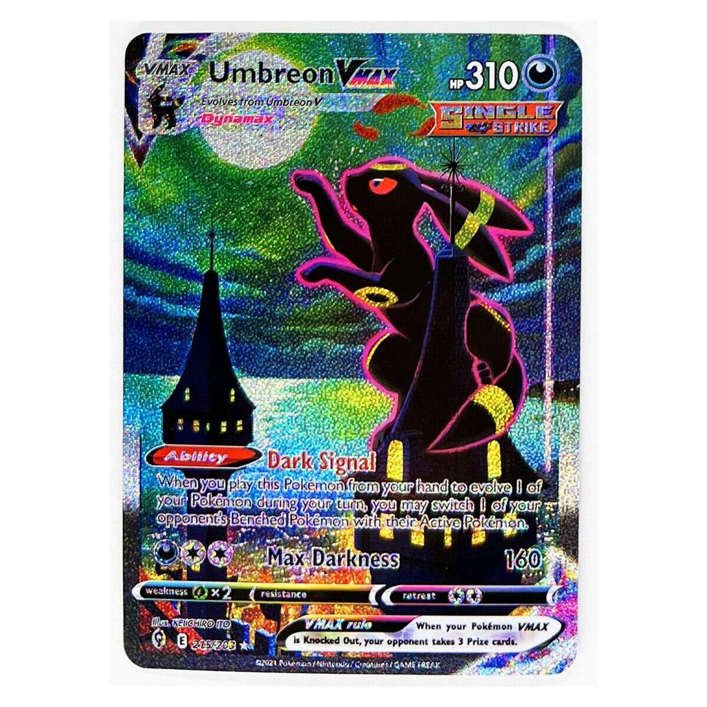 Pokemon Vmax Charizard Rayquaza Umbreon ของเล่นงานอดิเรกงานอดิเรกของสะสมคอลเลกชันเกมอะนิเมะการ์ด