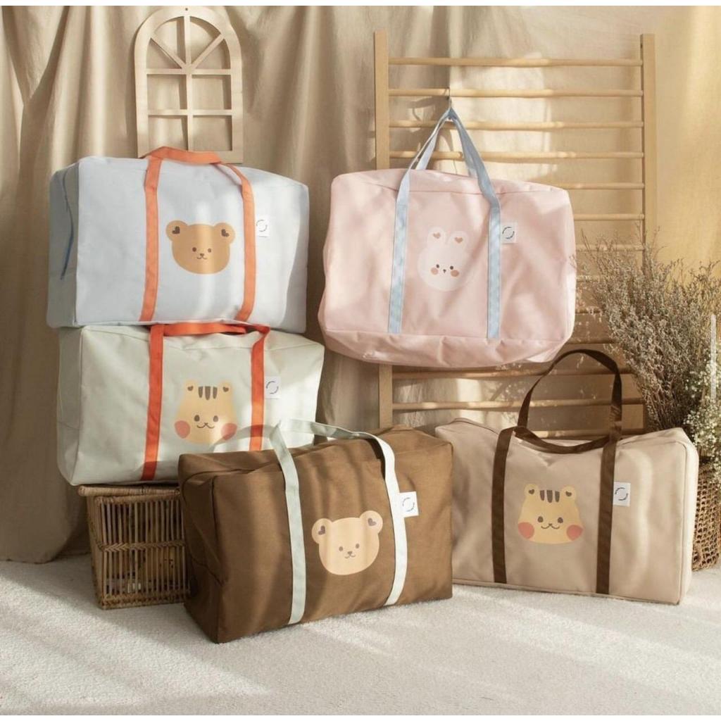 LITTLE O - Mijoo TRAVELLING BAG กระเป๋าสะพายผู้หญิงเกาหลี Motif กระเป๋าเดินทาง Duffel